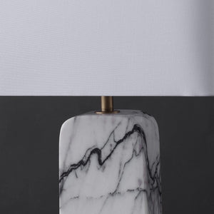 Safavieh Waverli Veined Marble Table Lamp with Square Base for Bedroom or Living Room CTL1126A