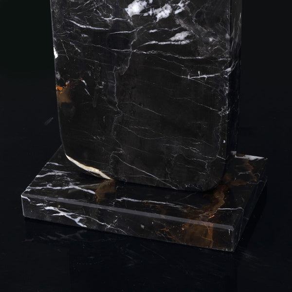 Safavieh Nikolaus Genuine Marble Base Table Lamp with Matte Black Metal for Modern Interiors CTL1127A
