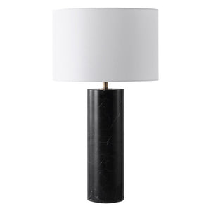 Safavieh Hilary Genuine Marble Base Table Lamp with Square Fabric Shade for Modern Interiors CTL1130A