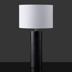 Safavieh Hilary Genuine Marble Base Table Lamp with Square Fabric Shade for Modern Interiors CTL1130A