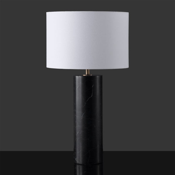 Safavieh Hilary Genuine Marble Base Table Lamp with Square Fabric Shade for Modern Interiors CTL1130A