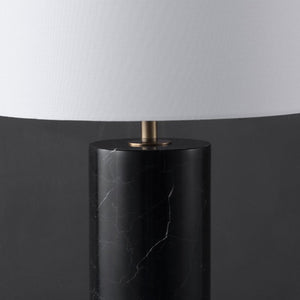 Safavieh Hilary Genuine Marble Base Table Lamp with Square Fabric Shade for Modern Interiors CTL1130A