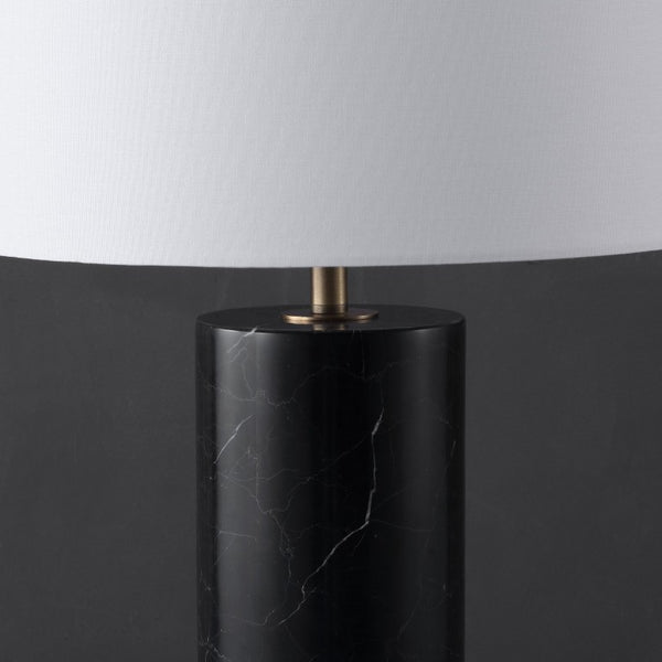 Safavieh Hilary Genuine Marble Base Table Lamp with Square Fabric Shade for Modern Interiors CTL1130A