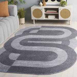 Safavieh Contour Area Rug – Modern Power Loomed Design For Elegant Living Spaces, Soft & Durable Comfort Grey ,Dark Grey Polypropylene Ctr102f-8