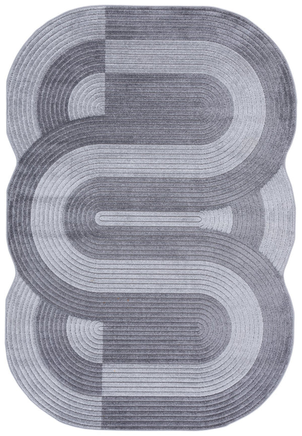 Safavieh Contour Grey & Dark Grey Medium Rectangle Area Rug - Elegant, Durable, & Easy To Maintain 5'3" X 7'6" Grey ,Dark Grey Polypropylene Ctr102f-5