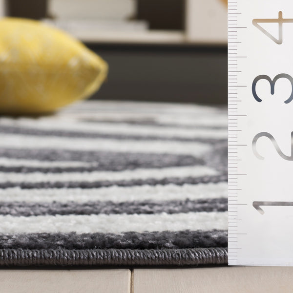 Safavieh Contour Elegant Area Rug - Modern Medium Rectangle Design For Chic Home Décor & Comfort Ivory ,Grey Polypropylene Ctr104b-5