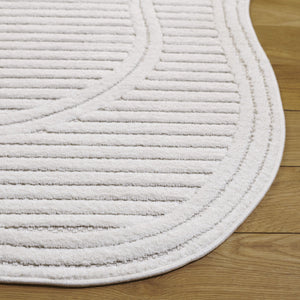 Safavieh Contour 106a Ivory Area Rug - Elegant Medium Rectangle Rug For Modern Homes, 5'3" X 7'6" Ivory Polypropylene Ctr106a-5