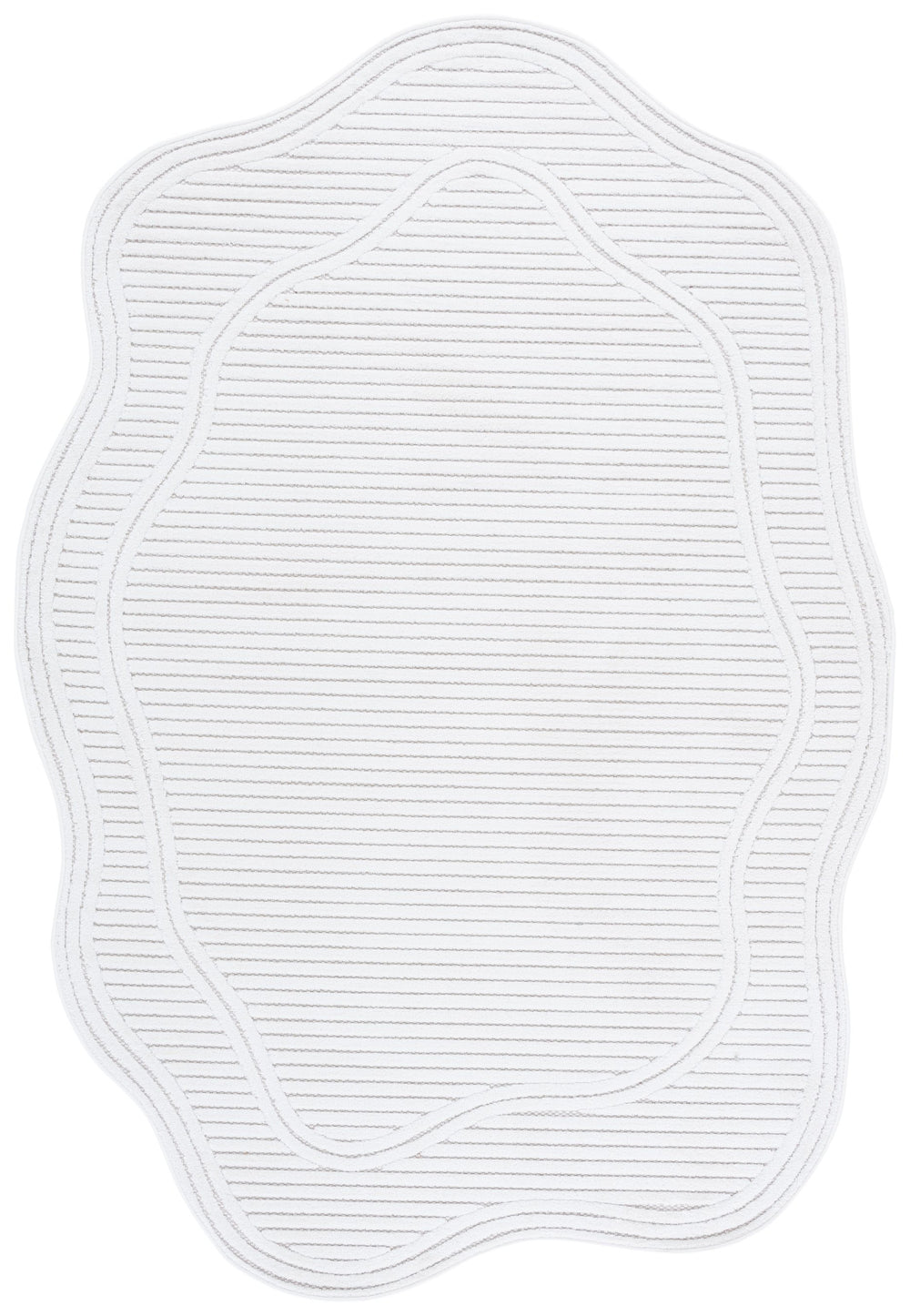 Safavieh Contour 106a Ivory Area Rug - Elegant Medium Rectangle Rug For Modern Homes, 5'3" X 7'6" Ivory Polypropylene Ctr106a-5