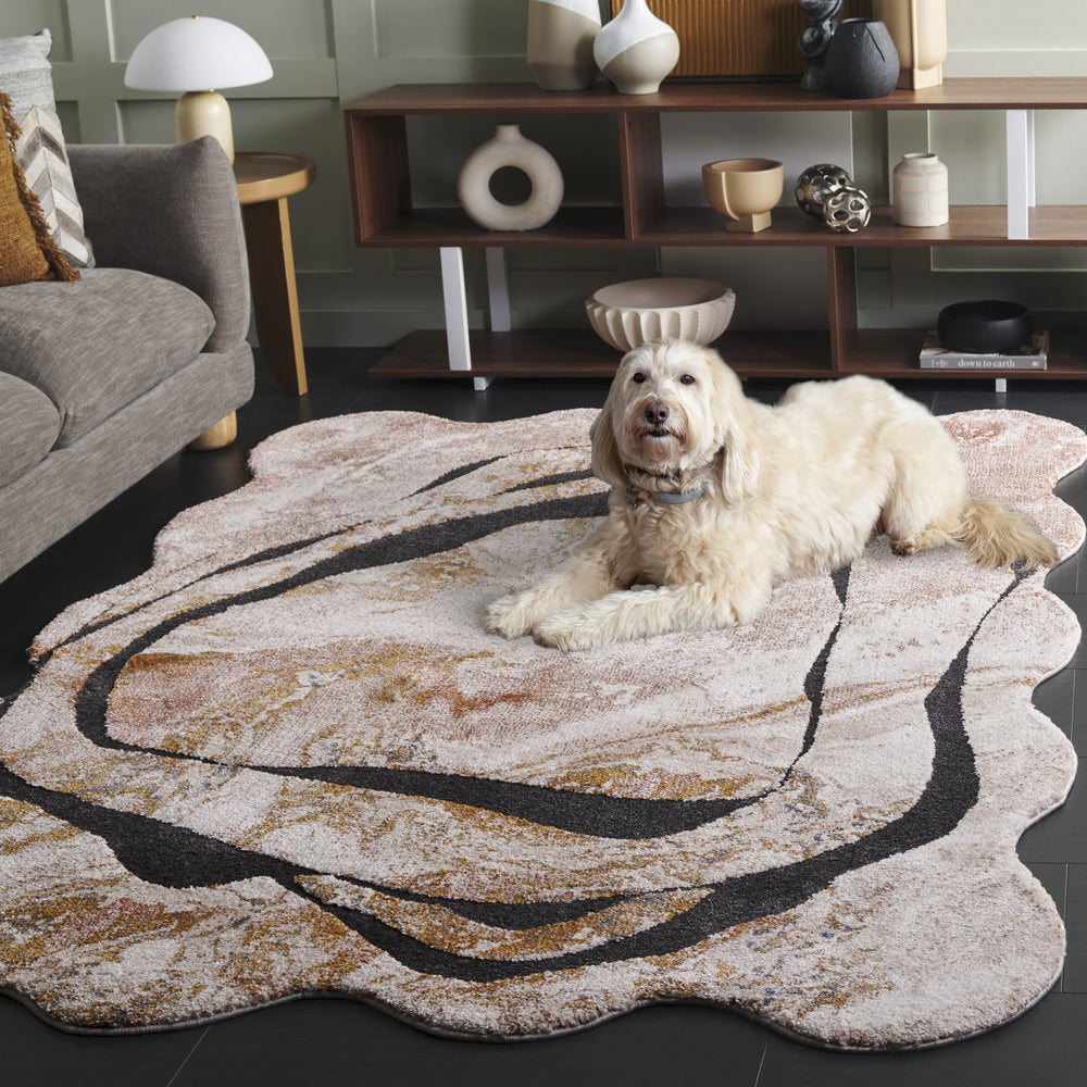 Safavieh Contour Area Rug - Modern Rust And Ivory Design For A Cozy, Elegant Living Space Enhancement Rust ,Ivory 70% Polypropylene  %30 Polyester Ctr302p-8