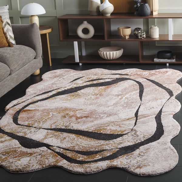 Safavieh Contour Area Rug - Modern Rust And Ivory Design For A Cozy, Elegant Living Space Enhancement Rust ,Ivory 70% Polypropylene  %30 Polyester Ctr302p-8