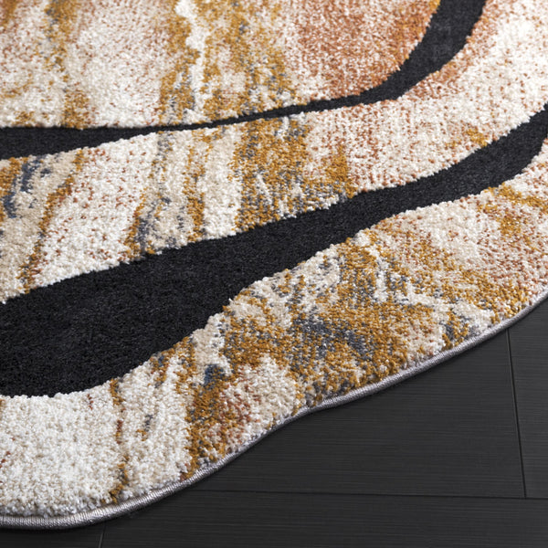 Safavieh Contour Modern Area Rug - Chic Power Loomed Design In Warm Rust And Ivory For Elegant Spaces Rust ,Ivory 70% Polypropylene  %30 Polyester Ctr303p-8