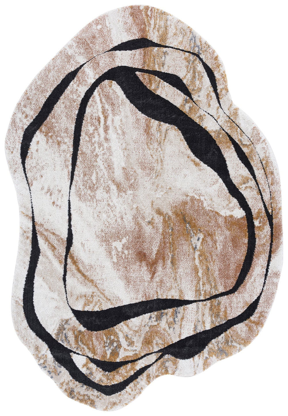 Safavieh Contour 5'5" X 7'6" Rust And Ivory Area Rug - Modern Elegance For Living Rooms And Bedrooms Rust ,Ivory 70% Polypropylene  %30 Polyester Ctr303p-5