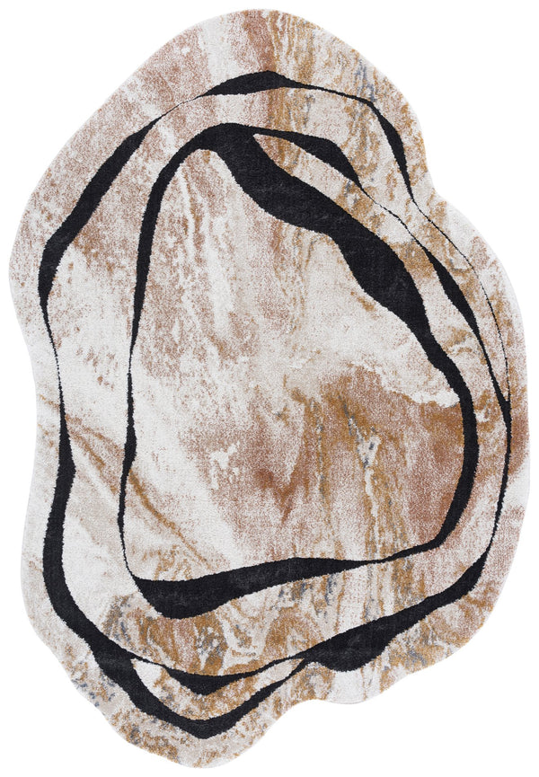 Safavieh Contour 5'5" X 7'6" Rust And Ivory Area Rug - Modern Elegance For Living Rooms And Bedrooms Rust ,Ivory 70% Polypropylene  %30 Polyester Ctr303p-5