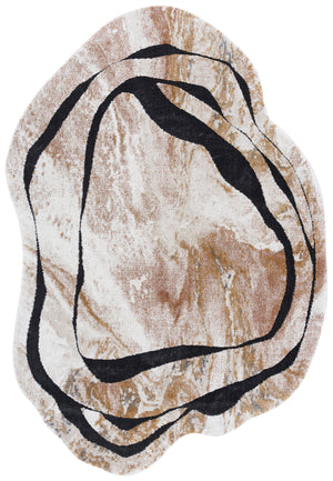 Safavieh Contour Modern Area Rug - Chic Power Loomed Design In Warm Rust And Ivory For Elegant Spaces Rust ,Ivory 70% Polypropylene  %30 Polyester Ctr303p-8