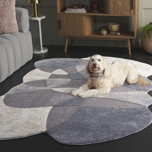 Safavieh Contour Elegant Grey & Ivory Area Rug 5'5" X 7'6" - Modern Design For Sophisticated Living Spaces Grey ,Ivory 70% Polypropylene  %30 Polyester Ctr305f-5