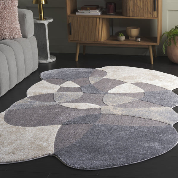 Safavieh Contour Elegant Area Rug – Transform Your Space With Stylish Comfort And Modern Minimalism Today! Grey ,Ivory 70% Polypropylene  %30 Polyester Ctr305f-8