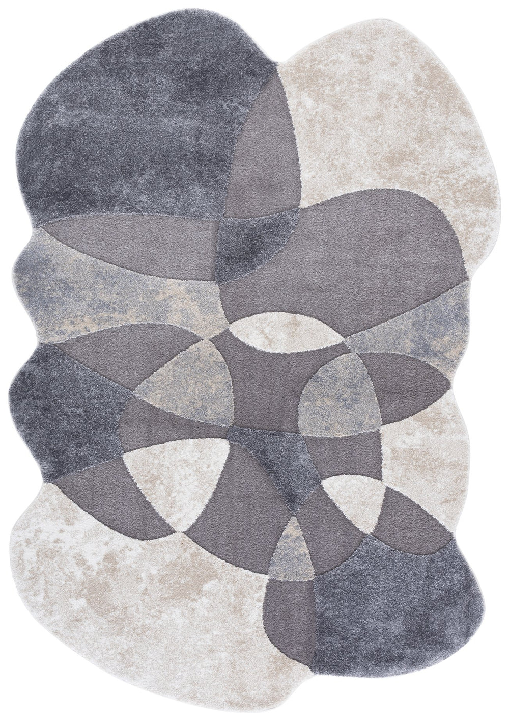 Safavieh Contour Elegant Grey & Ivory Area Rug 5'5" X 7'6" - Modern Design For Sophisticated Living Spaces Grey ,Ivory 70% Polypropylene  %30 Polyester Ctr305f-5