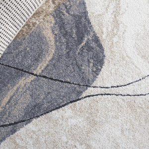 Safavieh Contour Elegant Area Rug - Modern Turkish Design For Stylish Living Spaces With Soft Durability Grey ,Ivory 70% Polypropylene  %30 Polyester Ctr307f-8