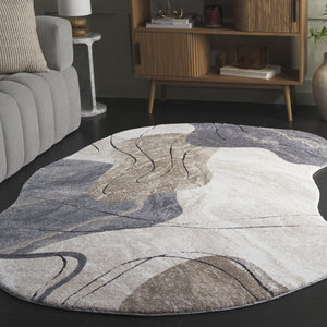 Safavieh Contour Area Rug - Timeless Elegance For Modern Living Spaces, Durable & Easy To Maintain Design Grey ,Ivory 70% Polypropylene  %30 Polyester Ctr307f-5