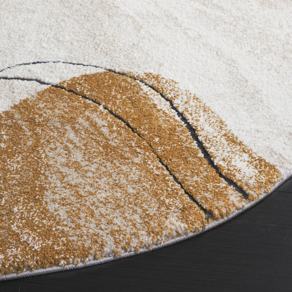 Safavieh Contour Area Rug - Timeless Elegance For Modern Living Spaces, Durable & Easy To Maintain Design Rust ,Ivory 70% Polypropylene  %30 Polyester Ctr307p-5