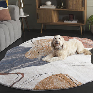 Safavieh Contour Area Rug - Timeless Elegance For Modern Living Spaces, Durable & Easy To Maintain Design Rust ,Ivory 70% Polypropylene  %30 Polyester Ctr307p-5