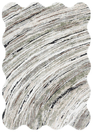 Safavieh Contour Modern Green And Ivory Rug - Luxurious 5'5" X 7'6" Power Loomed Turkish Design For Any Space Green ,Ivory 70% Polypropylene  %30 Polyester Ctr309y-5