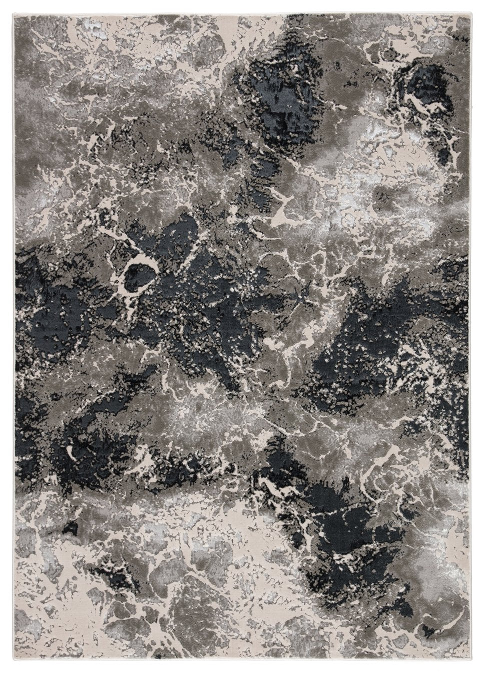 Jaipur Living Catalyst Fen Cty01 Powerloomed Machinemade 65% Polyester 35% Polypropylene Abstract Abstract Indoor Rug Black, Gray 65% Polyester 35% Polypropylene Rug145289