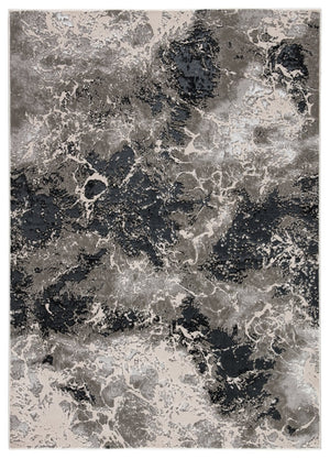 Jaipur Living Catalyst Fen Cty01 Powerloomed Machinemade 65% Polyester 35% Polypropylene Abstract Abstract Indoor Rug Black, Gray 65% Polyester 35% Polypropylene Rug145289