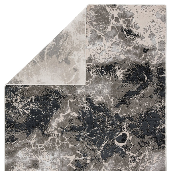 Jaipur Living Catalyst Fen Cty01 Powerloomed Machinemade 65% Polyester 35% Polypropylene Abstract Abstract Indoor Rug Black, Gray 65% Polyester 35% Polypropylene Rug145289