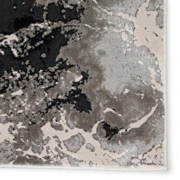 Jaipur Living Catalyst Fen Cty01 Powerloomed Machinemade 65% Polyester 35% Polypropylene Abstract Abstract Indoor Rug Black, Gray 65% Polyester 35% Polypropylene Rug145289