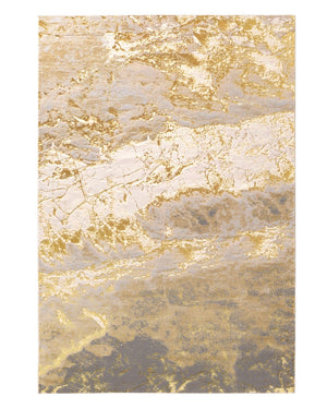 Jaipur Living Catalyst Cisco Cty02 Powerloomed Machinemade 65% Polyester 35% Polypropylene Abstract Abstract Indoor Rug Gray, Gold 65% Polyester 35% Polypropylene Rug145279