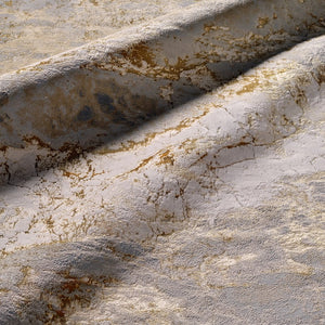 Jaipur Living Catalyst Cisco Cty02 Powerloomed Machinemade 65% Polyester 35% Polypropylene Abstract Abstract Indoor Rug Gray, Gold 65% Polyester 35% Polypropylene Rug145279