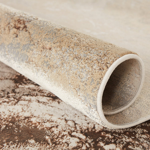 Jaipur Living Catalyst Cisco Cty03 Powerloomed Machinemade 65% Polyester 35% Polypropylene Abstract Abstract Indoor Rug Gray, Brown 65% Polyester 35% Polypropylene Rug145284