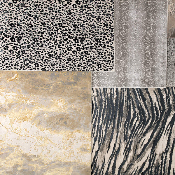 Jaipur Living Jaipur Living Fauve Metallic Animal Print Rug Glam Spotted Polyester Room 9'6"X13' RUG146381