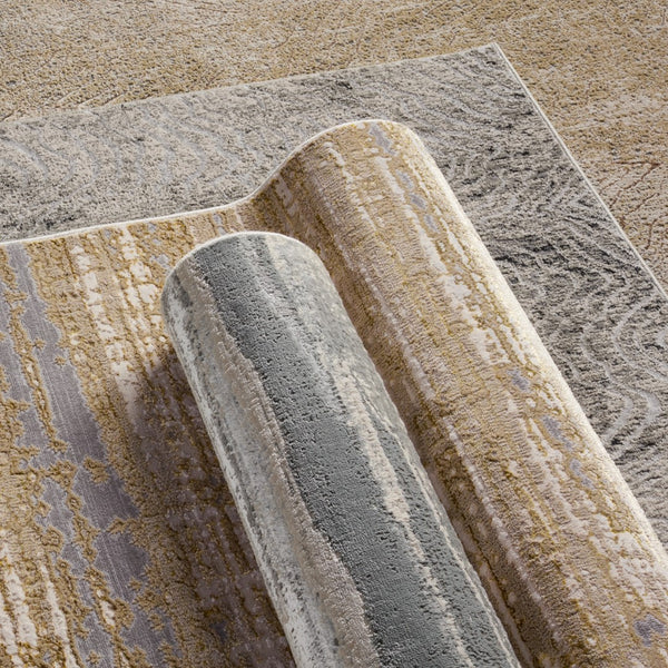 Jaipur Living Catalyst Conclave Modern Machine Made Indoor Rug Gold 9'6"x13'