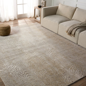Jaipur Living Catalyst Dune Glam Contemporary Machine Made Indoor Rug Brown 9'6"x13'