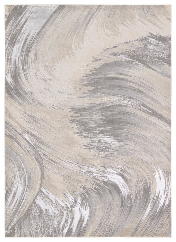 Jaipur Living Catalyst Zione Cty20 Powerloomed Machinemade 65% Polyester 35% Polypropylene Abstract Abstract Indoor Rug Taupe, Gray 65% Polyester 35% Polypropylene Rug155843