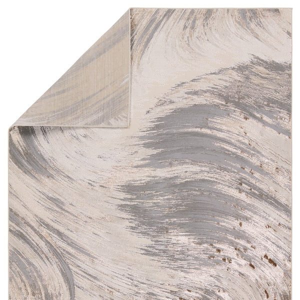 Jaipur Living Catalyst Zione Cty21 Powerloomed Machinemade 65% Polyester 35% Polypropylene Abstract Abstract Indoor Rug Gray, Brown 65% Polyester 35% Polypropylene Rug155849