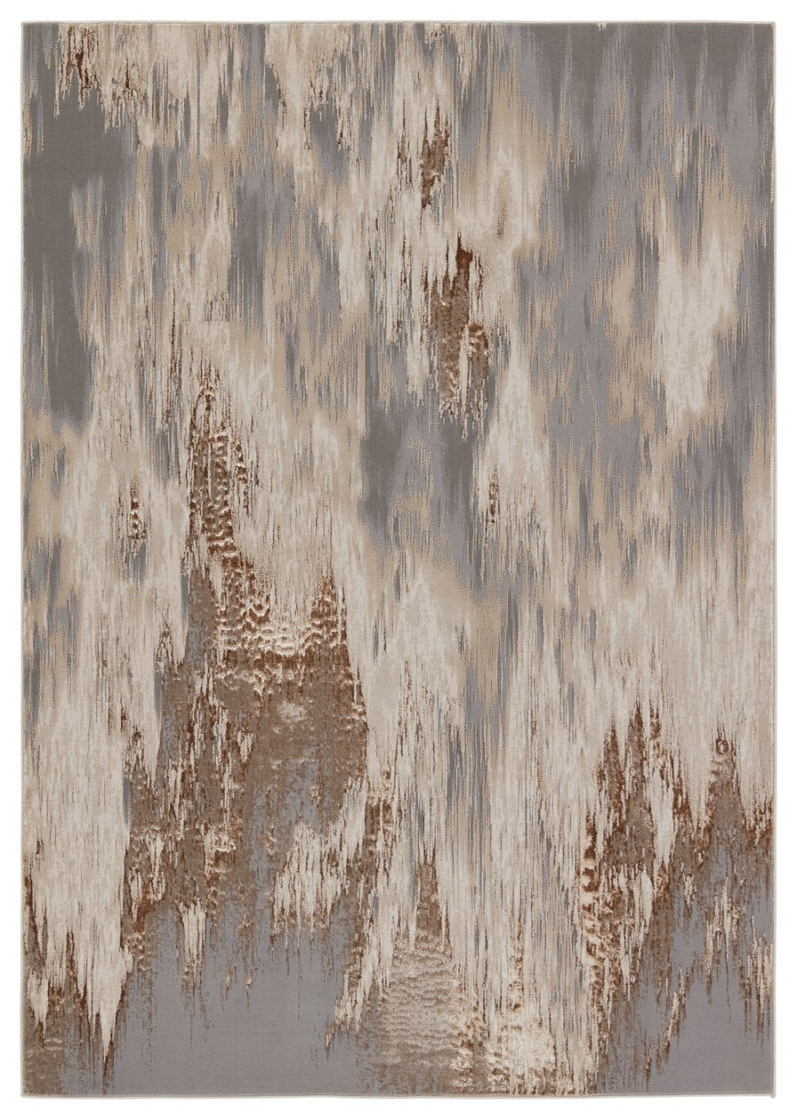 Jaipur Living Catalyst Ulysses Cty23 Powerloomed Machinemade 65% Polyester 35% Polypropylene Abstract Abstract Indoor Rug Taupe, Gray 65% Polyester 35% Polypropylene Rug155861