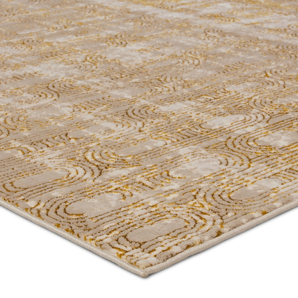 Jaipur Living Catalyst Gimeas Cty27 Powerloomed Machinemade 65% Polyester 35% Polypropylene Geometric Geometric Indoor Rug Gold, Taupe 65% Polyester 35% Polypropylene Rug155885
