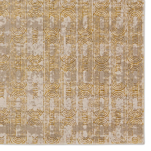 Jaipur Living Catalyst Gimeas Cty27 Powerloomed Machinemade 65% Polyester 35% Polypropylene Geometric Geometric Indoor Rug Gold, Taupe 65% Polyester 35% Polypropylene Rug155885