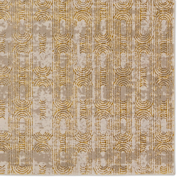 Jaipur Living Catalyst Gimeas Cty27 Powerloomed Machinemade 65% Polyester 35% Polypropylene Geometric Geometric Indoor Rug Gold, Taupe 65% Polyester 35% Polypropylene Rug155885