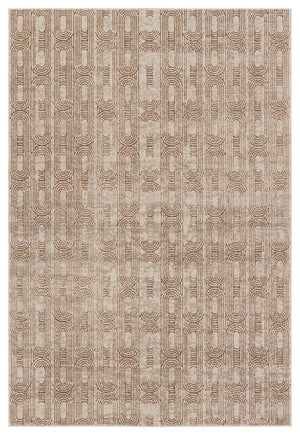 Jaipur Living Catalyst Gimeas Cty28 Powerloomed Machinemade 65% Polyester 35% Polypropylene Geometric Geometric Indoor Rug Gold, Beige 65% Polyester 35% Polypropylene Rug155891