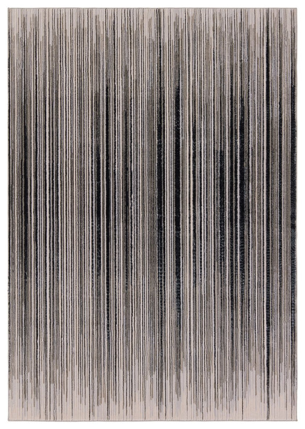 Jaipur Living Catalyst Adilah Cty29 Powerloomed Machinemade 65% Polyester 35% Polypropylene Abstract Stripes Indoor Rug Black, Cream 65% Polyester 35% Polypropylene Rug158342