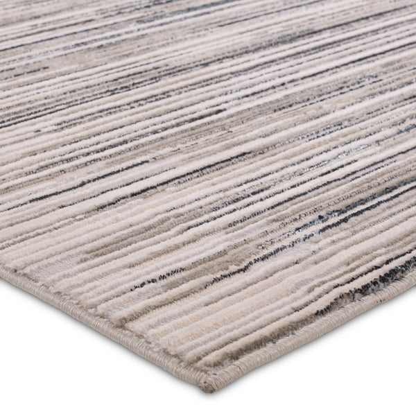 Jaipur Living Catalyst Adilah Cty29 Powerloomed Machinemade 65% Polyester 35% Polypropylene Abstract Stripes Indoor Rug Black, Cream 65% Polyester 35% Polypropylene Rug158342