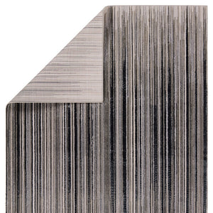 Jaipur Living Catalyst Adilah Cty29 Powerloomed Machinemade 65% Polyester 35% Polypropylene Abstract Stripes Indoor Rug Black, Cream 65% Polyester 35% Polypropylene Rug158342