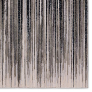 Jaipur Living Catalyst Adilah Cty29 Powerloomed Machinemade 65% Polyester 35% Polypropylene Abstract Stripes Indoor Rug Black, Cream 65% Polyester 35% Polypropylene Rug158342