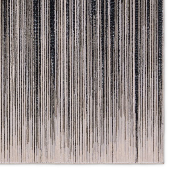 Jaipur Living Catalyst Adilah Cty29 Powerloomed Machinemade 65% Polyester 35% Polypropylene Abstract Stripes Indoor Rug Black, Cream 65% Polyester 35% Polypropylene Rug158342