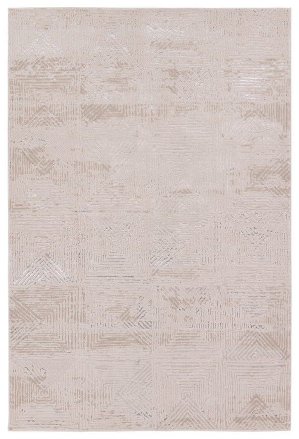 Jaipur Living Catalyst Rehan Cty33 Powerloomed Machinemade 65% Polyester 35% Polypropylene Geometric Geometric Indoor Rug Light Gray, Silver 65% Polyester 35% Polypropylene Rug158366