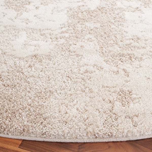 Safavieh Century 339 Power Loomed Contemporary Rug Beige 6'-7" x 6'-7" Round